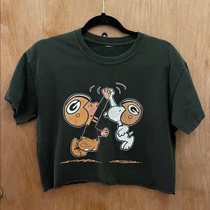 Peanuts Green Bay Crop Top
